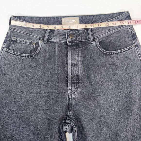 Everlane The Curvy 90's Cheeky Straight Jean Black Gray Women 32 Reg 28" Inseam - Picture 3 of 11
